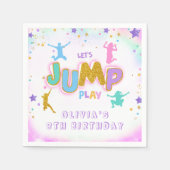 Spring Trampoline Spring Stuiter Spelen Verjaardag Servet (Voorkant)