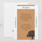 Spring Tree Brown/Black Bruiloft Receptie Kaart (Voorkant / Achterkant)