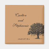 Spring Tree Brown/Black Magnet Favor (Voorkant)