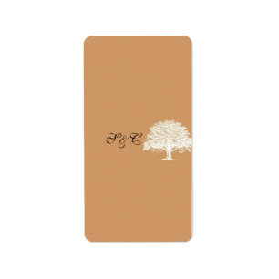 Spring Tree Brown/White Miniatuur Snoep Wrapper Etiket