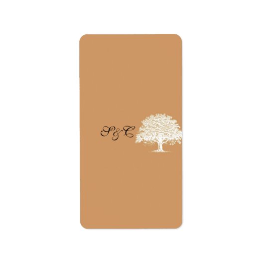 Spring Tree Brown/White Miniatuur Snoep Wrapper Etiket (Voorkant)