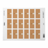 Spring Tree Brown/White Miniatuur Snoep Wrapper Etiket (Full Sheet)