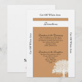 Spring Tree Brown/White Wedding Routebeschrijving Kaart (Voorkant / Achterkant)