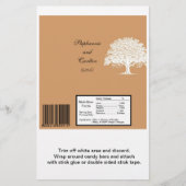 Spring Tree Bruin/Wit Bruiloft Grote Bar Wrapper Flyer (Voorkant)