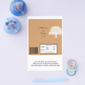 Spring Tree Bruin/Wit Bruiloft Grote Bar Wrapper Flyer (Enkel)