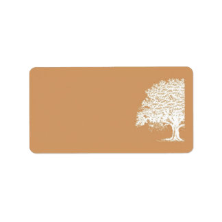 Spring Tree Bruin/Wit Bruiloft Mailing Adres Etiket