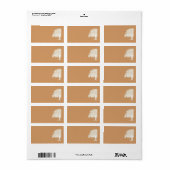 Spring Tree Bruin/Wit Bruiloft Mailing Adres Etiket (Full Sheet)