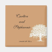 Spring Tree Bruin/Witte Magneet Favor (Voorkant)