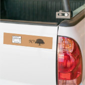 Spring Tree Bruin/Zwart Bruiloft Water Flessenetik Bumpersticker (Op Truck)
