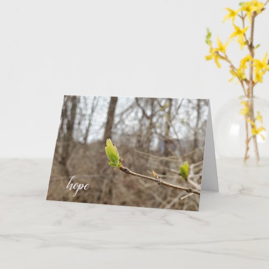 Spring tree bud for Hope denkend aan jou Kaart (Gele Bloem)