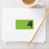 Spring Tree Green/Black Bruiloft Mailing Adres Etiket (Insitu)