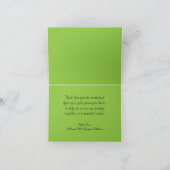 Spring Tree Green/White Gevouwen Dank u kaart (Binnen)