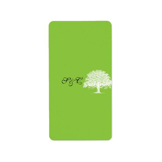 Spring Tree Green/White Miniatuur Snoep Wrapper Etiket (Voorkant)