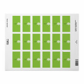Spring Tree Green/White Miniatuur Snoep Wrapper Etiket (Full Sheet)