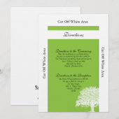 Spring Tree Green/White Wedding Routebeschrijving Kaart (Voorkant / Achterkant)