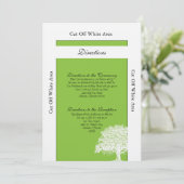 Spring Tree Green/White Wedding Routebeschrijving Kaart (Staand voorkant)