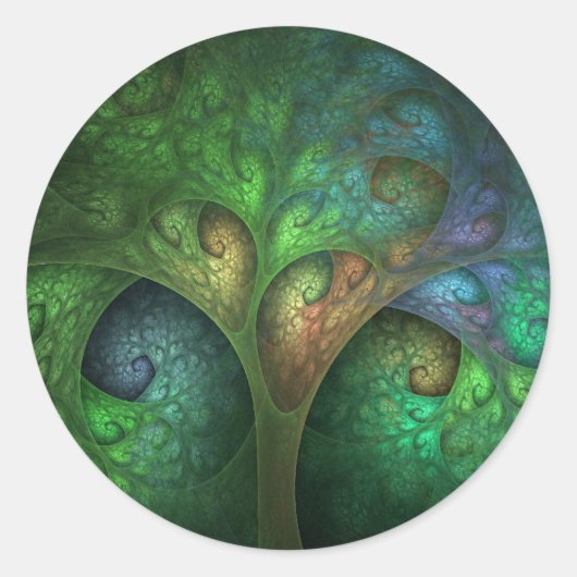 "Spring Tree"-sticker Ronde Sticker (Voorkant)