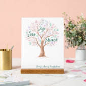 Spring Tree with Scripture – Personalized Easter Acryl Bord (Huwelijk)
