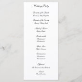 Spring Trees 2 huwelijksprogramma Programmakaart (Achterkant)