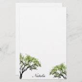 Spring Trees Stationery Briefpapier (Voorkant / Achterkant)