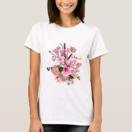 Spring tropische roze bloemen boeket. t-shirt