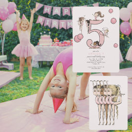 Spring & Tuimel Gymnastiek 5e Verjaardagsfeestje Kaart