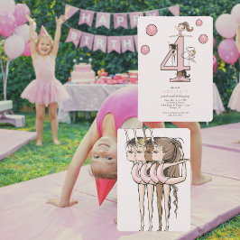 Spring- & Tuimelgymnastiek 4e verjaardagsfeestje Kaart