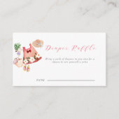 Spring Tuin Kleding Baby shower Luier Raffle Informatiekaartje (Voorkant)