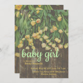 Spring Tulip Baby shower Uitnodiging (Voorkant / Achterkant)