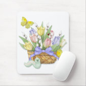 Spring Tulip Basket Muismat (Met muis)