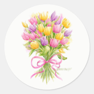 Spring Tulip Boeket Stickers