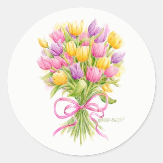 Spring Tulip Boeket Stickers (Voorkant)
