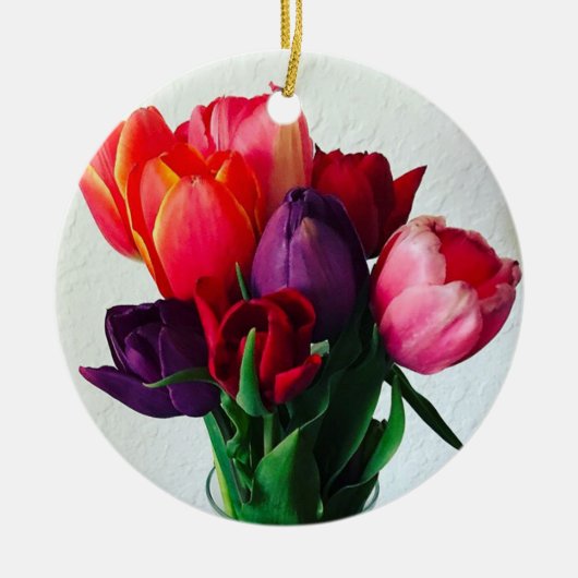 Spring Tulip Bouquet Keramisch Ornament (Voorkant)