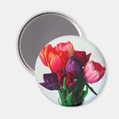 Spring Tulip Bouquet Magneet (Voorkant / Achterkant)