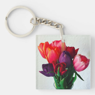 Spring Tulip Bouquet Sleutelhanger