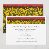 Spring Tulip Bridal Shower Invitation Kaart (Voorkant / Achterkant)