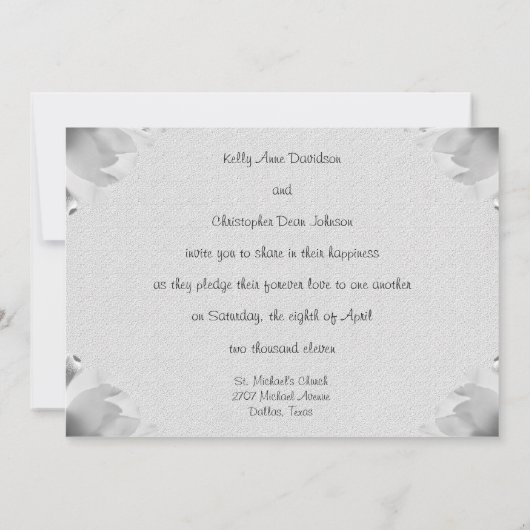 Spring Tulip bruiloft uitnodiging (Achterkant)