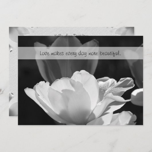 Spring Tulip bruiloft uitnodiging (Voorkant / Achterkant)