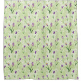 Spring Tulip Collage Print Douchegordijn (Voorkant)