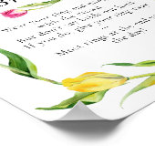 Spring Tulip Don't Say Bride Bridal Shower Game Poster (Hoek)