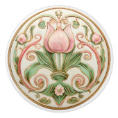 Spring Tulip Elegance Keramische Knob Pull Keramische Knop (Voorkant)