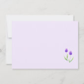 Spring Tulip Elegante Lavendel Moderne bruiloft Save The Date (Achterkant)