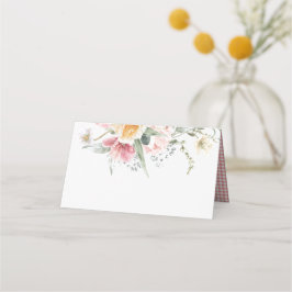Spring Tulip Floral Place Cards Plaatskaartje