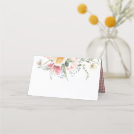 Spring Tulip Floral Place Cards Plaatskaartje