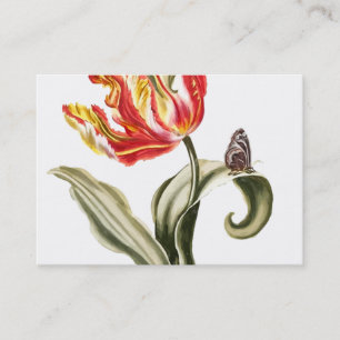 Spring Tulip Floral Waterverf Landschappij Visitekaartje