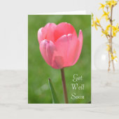 Spring Tulip Flower Get Well Kaart (Gele Bloem)