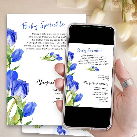 Spring Tulip Flowers 2e Kind Baby Strooi Kaart