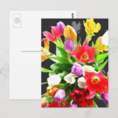 Spring Tulip Flowers Briefkaart (Voorkant / Achterkant)