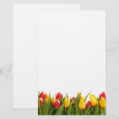 Spring Tulip Garden Briefpapier (Voorkant / Achterkant)