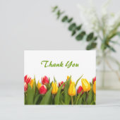 Spring Tulip Garden Dank u Briefkaart (Staand voorkant)